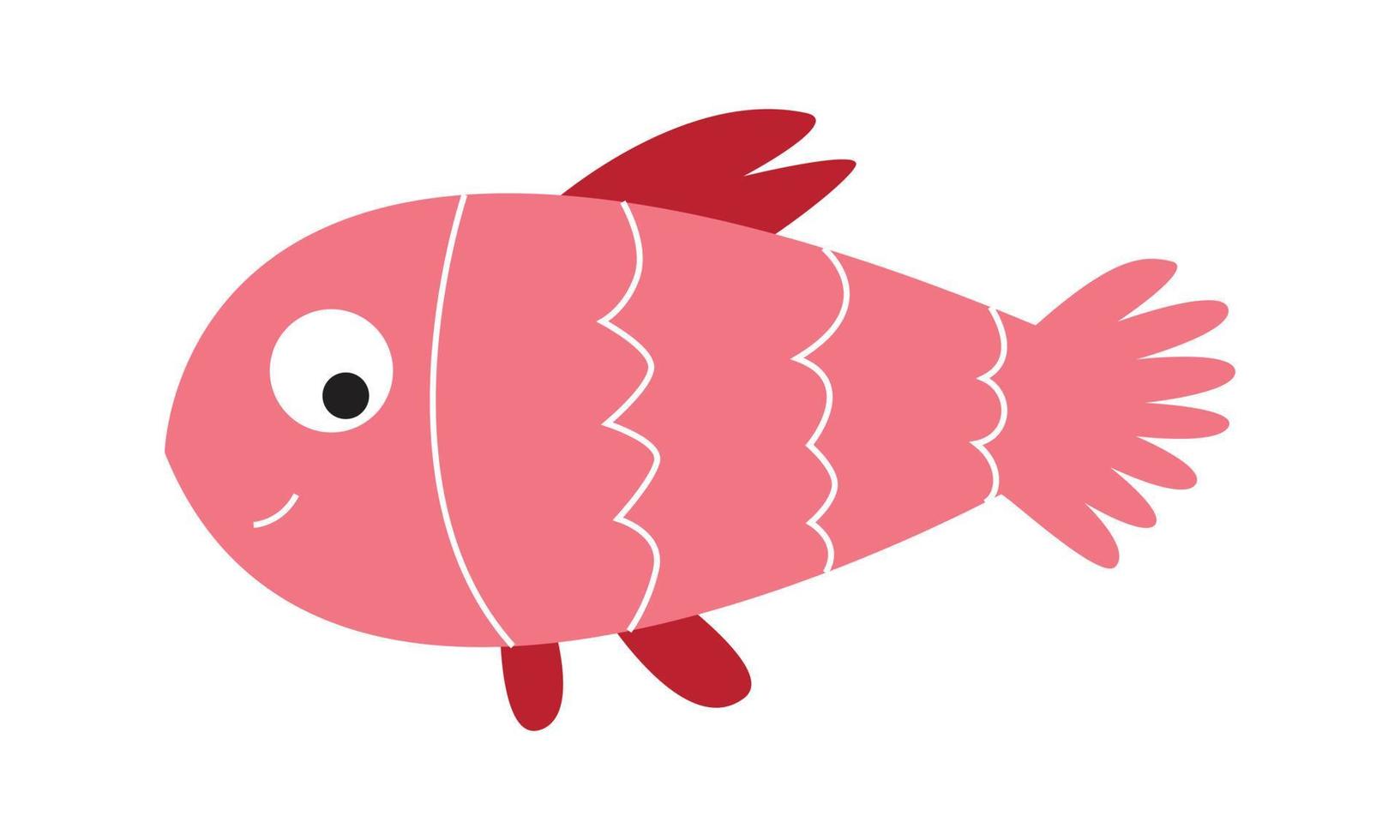 kreative Vektorillustration eines rosa Fisches vektor