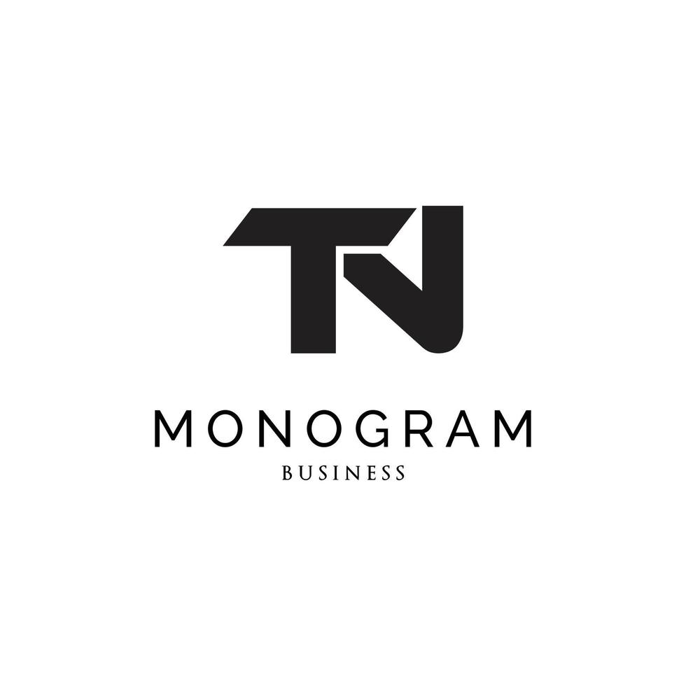 initial bokstav tn monogram logotyp design inspiration vektor