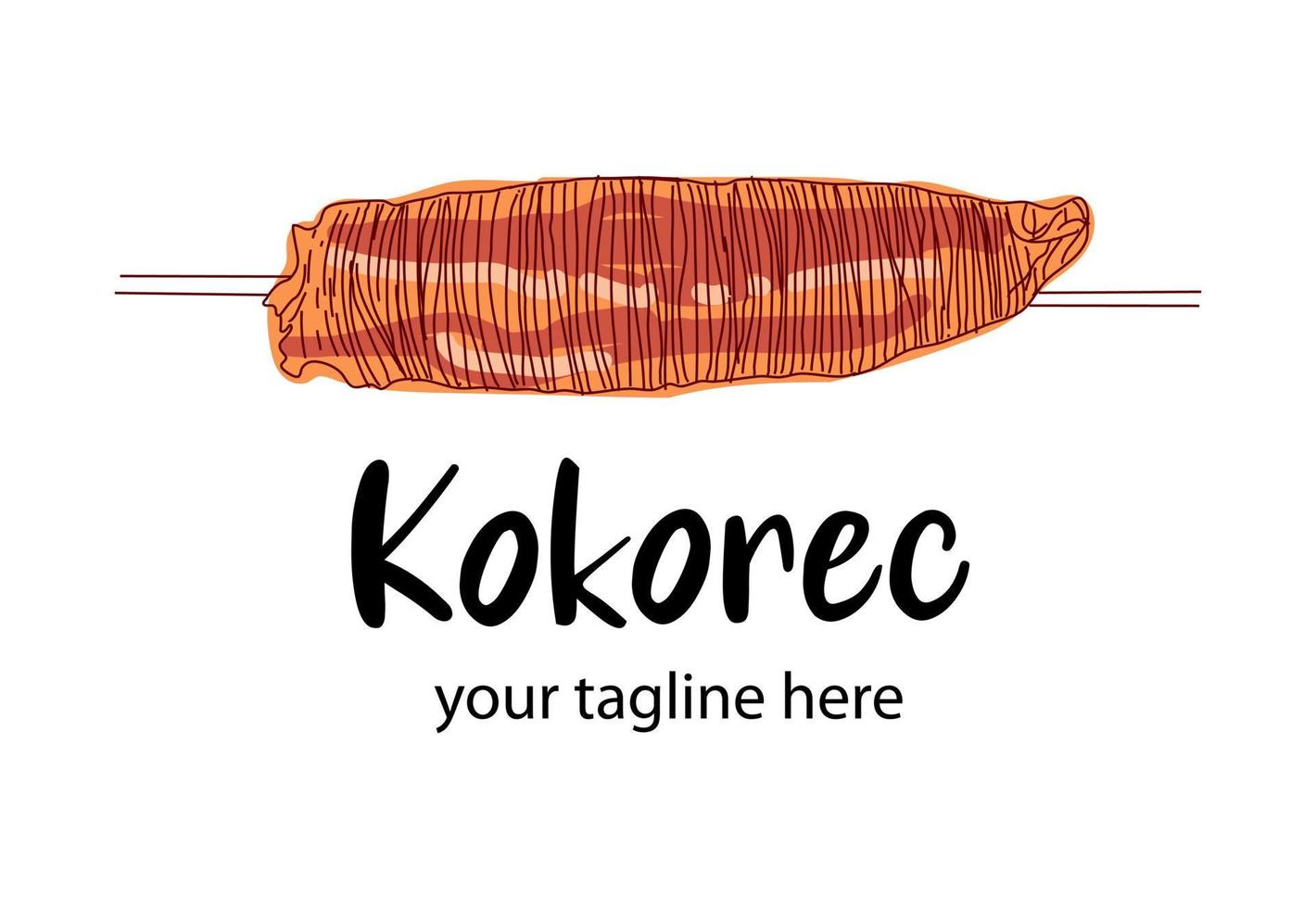 kokorec-Vektor-Logo-Design. vektor