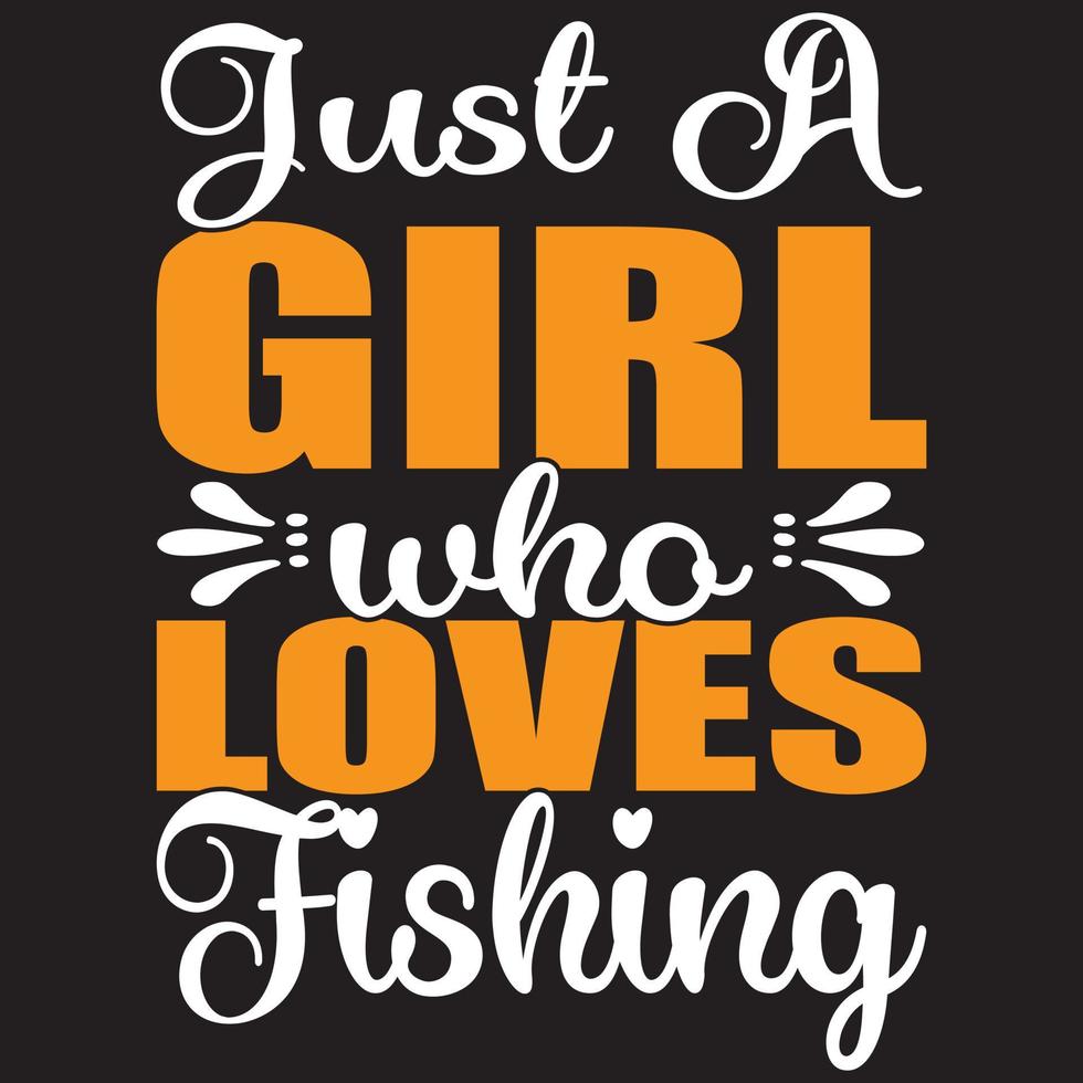 bara en tjej som älskar att fiska vektor