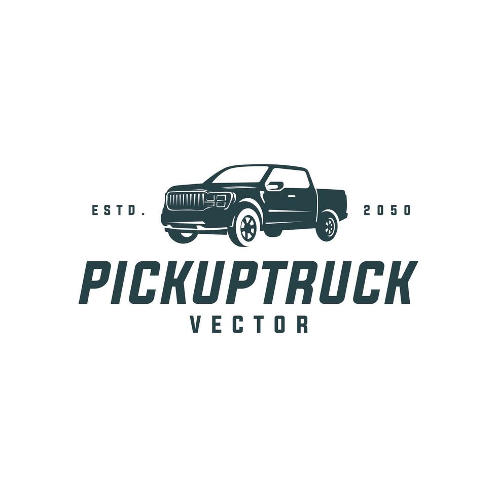 Pickup-Truck-Logo-Illustrationsvektor vektor