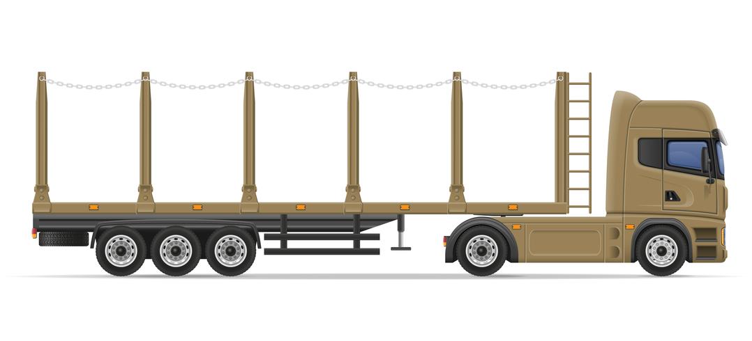 LKW halb Anhänger für den Transport von Waren Vektor-Illustration vektor