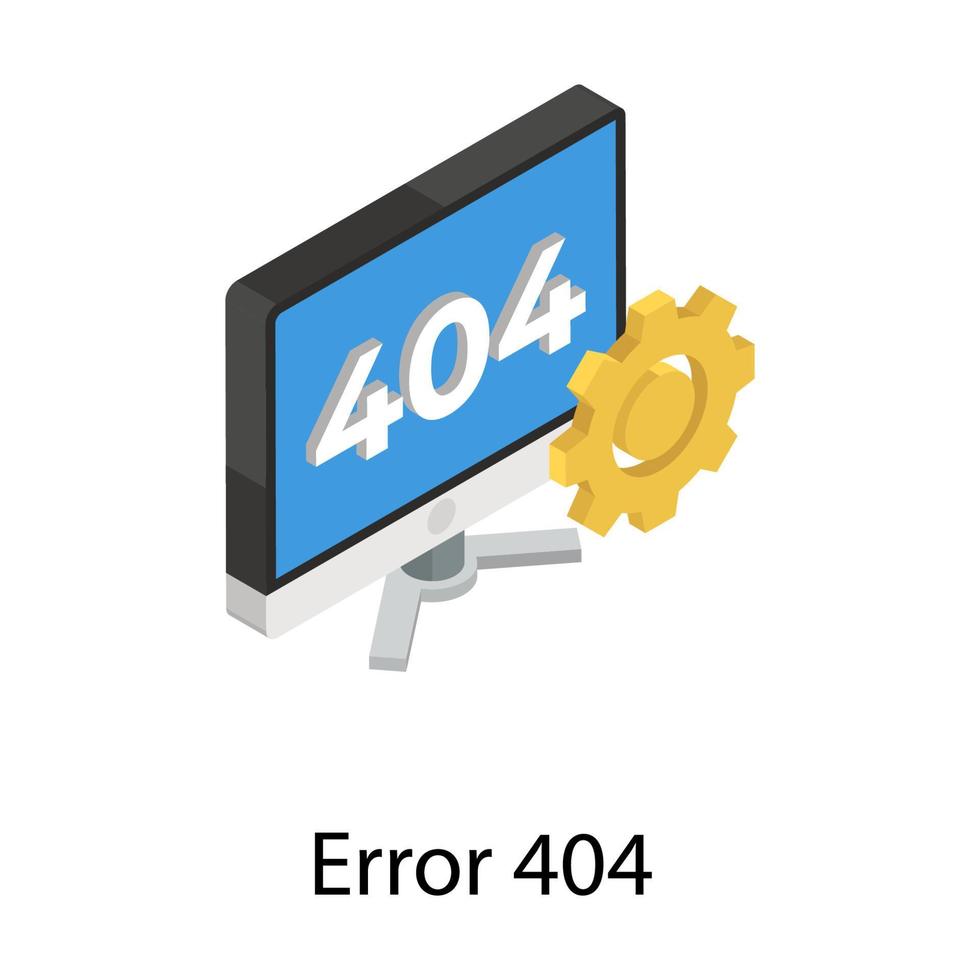 fel 404-koncept vektor