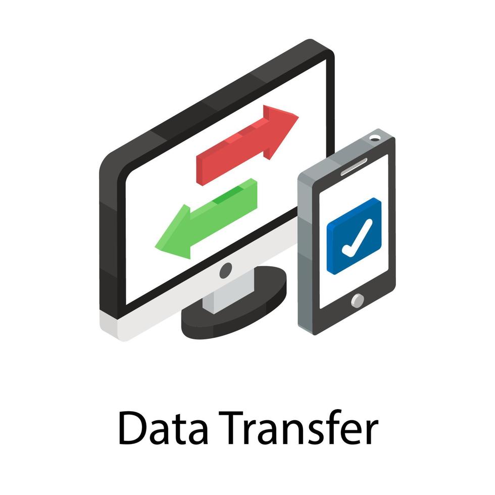 begrepp för dataöverföring vektor