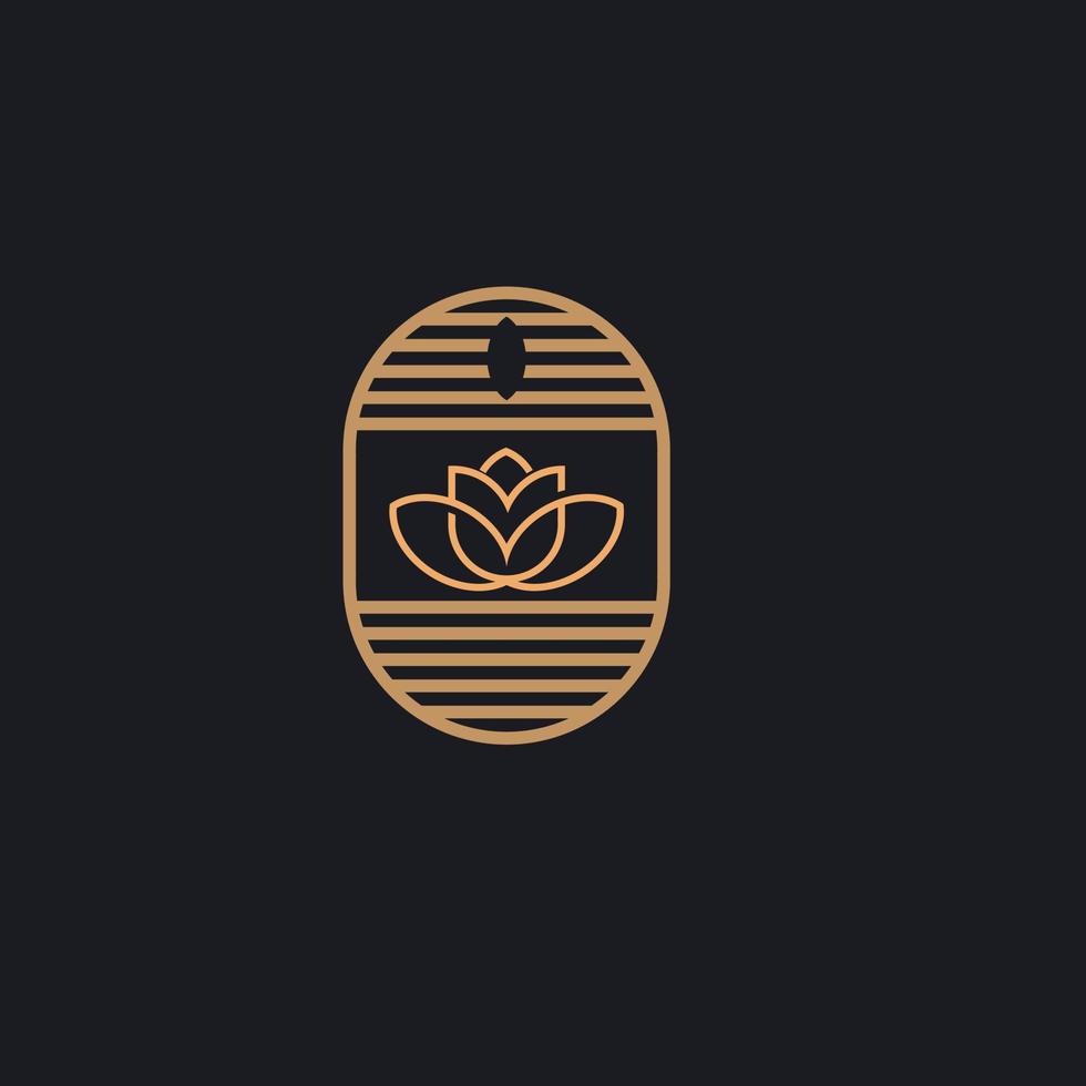 Monoline-Lotus-Logo-Design, kleine Linien bilden Blumen, geeignet für Design, Spa, Schönheit usw vektor