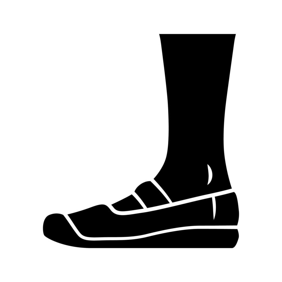 Leinwand-Glyphen-Symbol. modische Schuhe für Damen und Herren. Unisex-Casual Flats, moderne bequeme Espadrilles. männliche und weibliche Mode. Silhouettensymbol. negativer Raum. vektor isolierte illustration