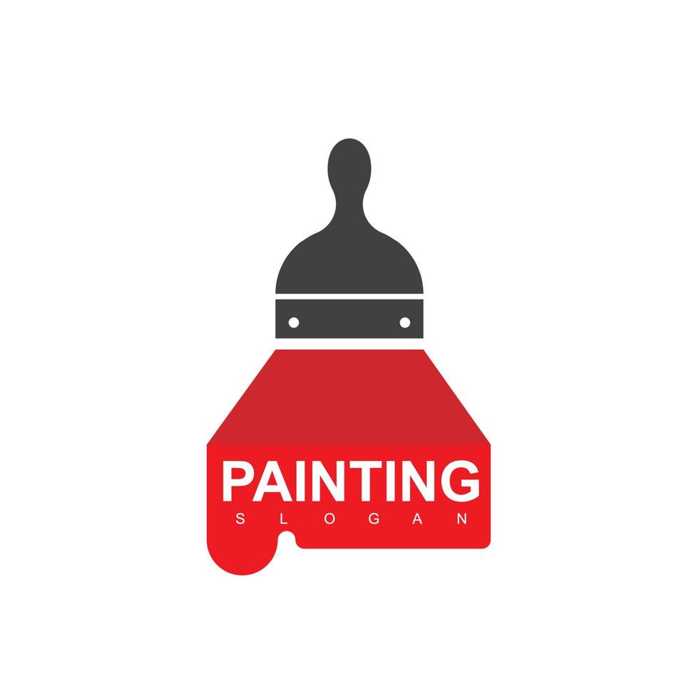 Hausmalerei-Logo-Design-Vektor vektor