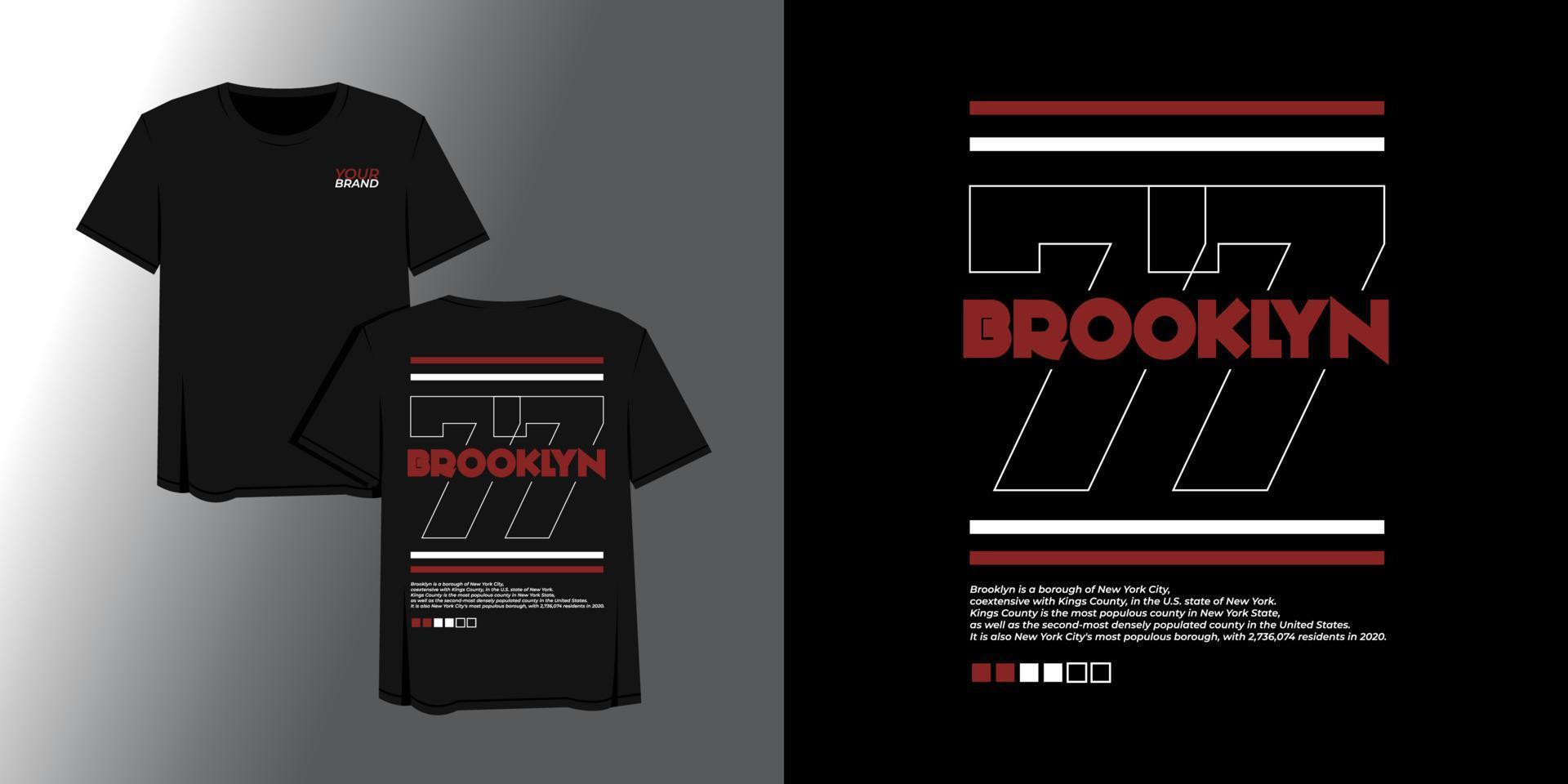 vintage streetwear design vektorillustration av Brooklyn city vektor