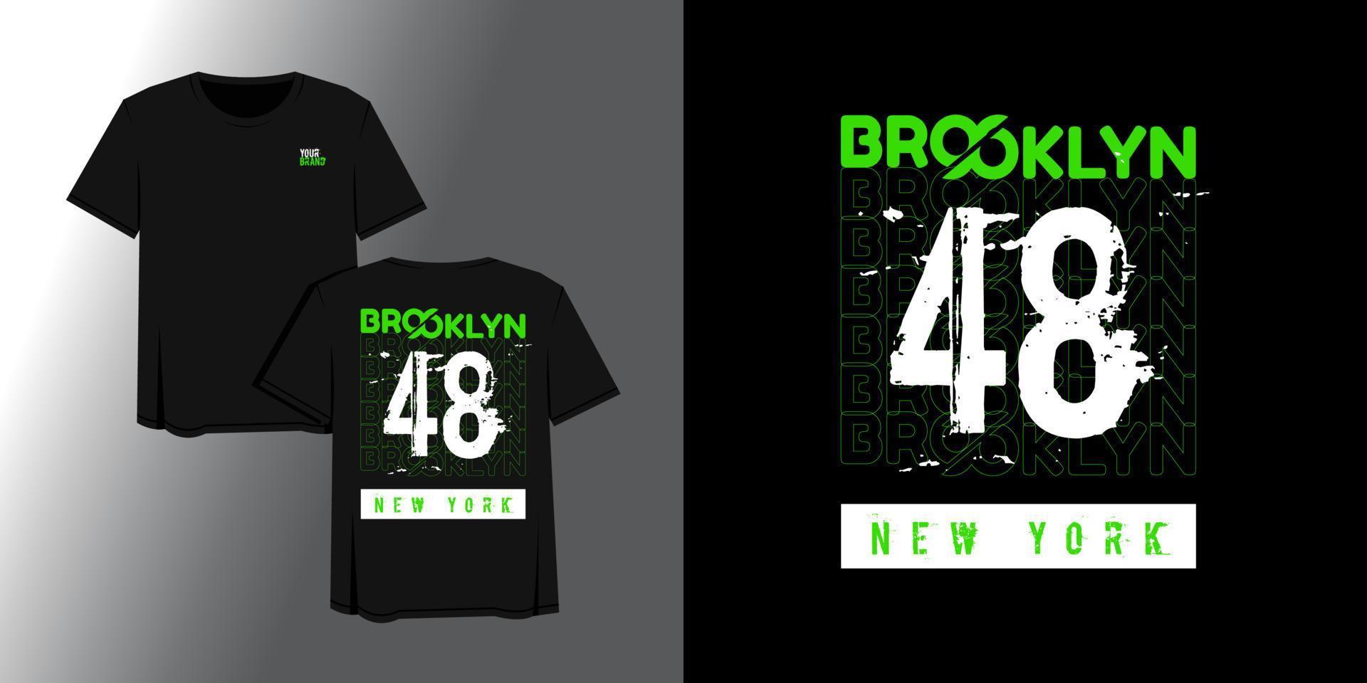 brooklyn new york vintage streetwear t-shirt design vektorillustration vektor