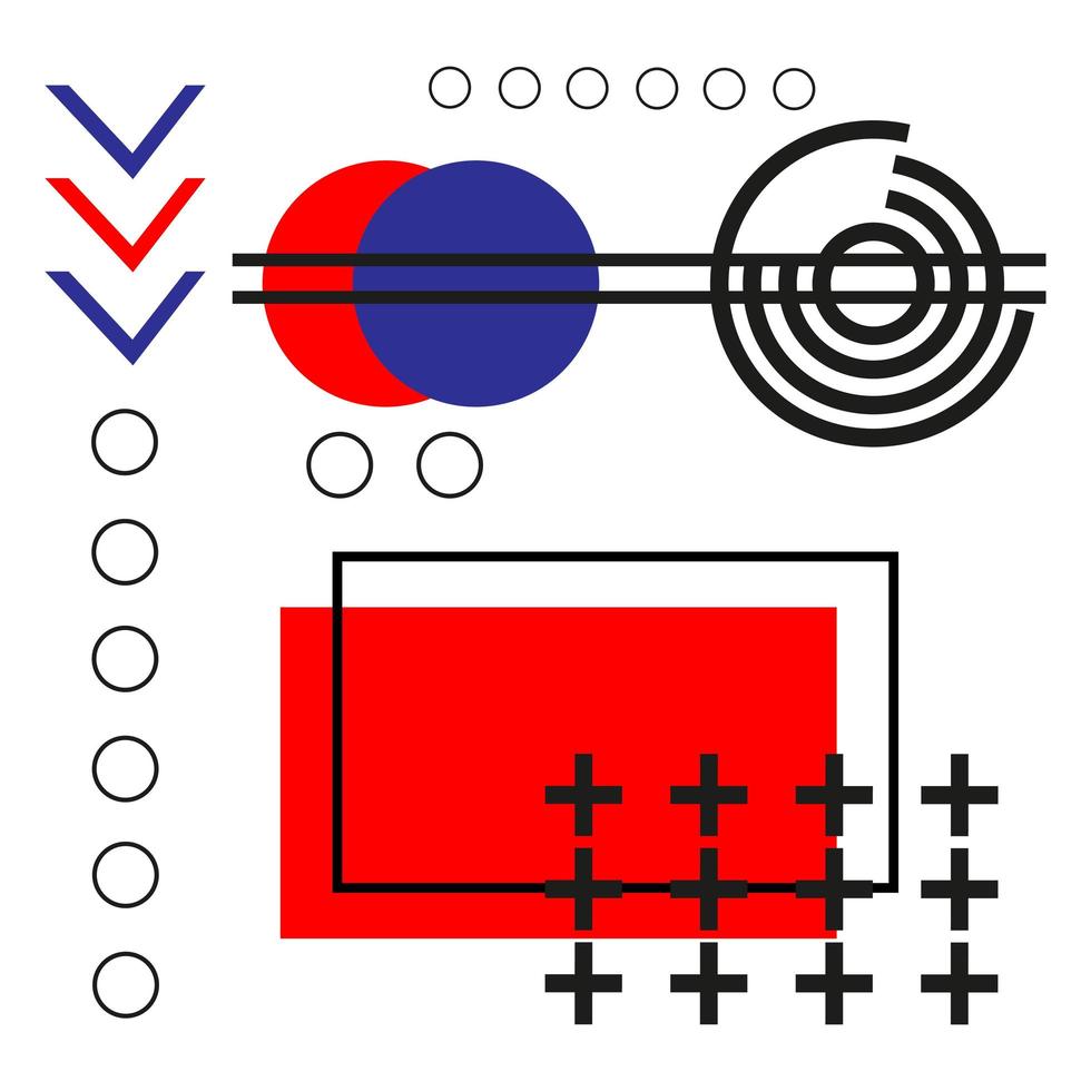 abstrakt bakgrund med olika geometriska former - illustration vektor