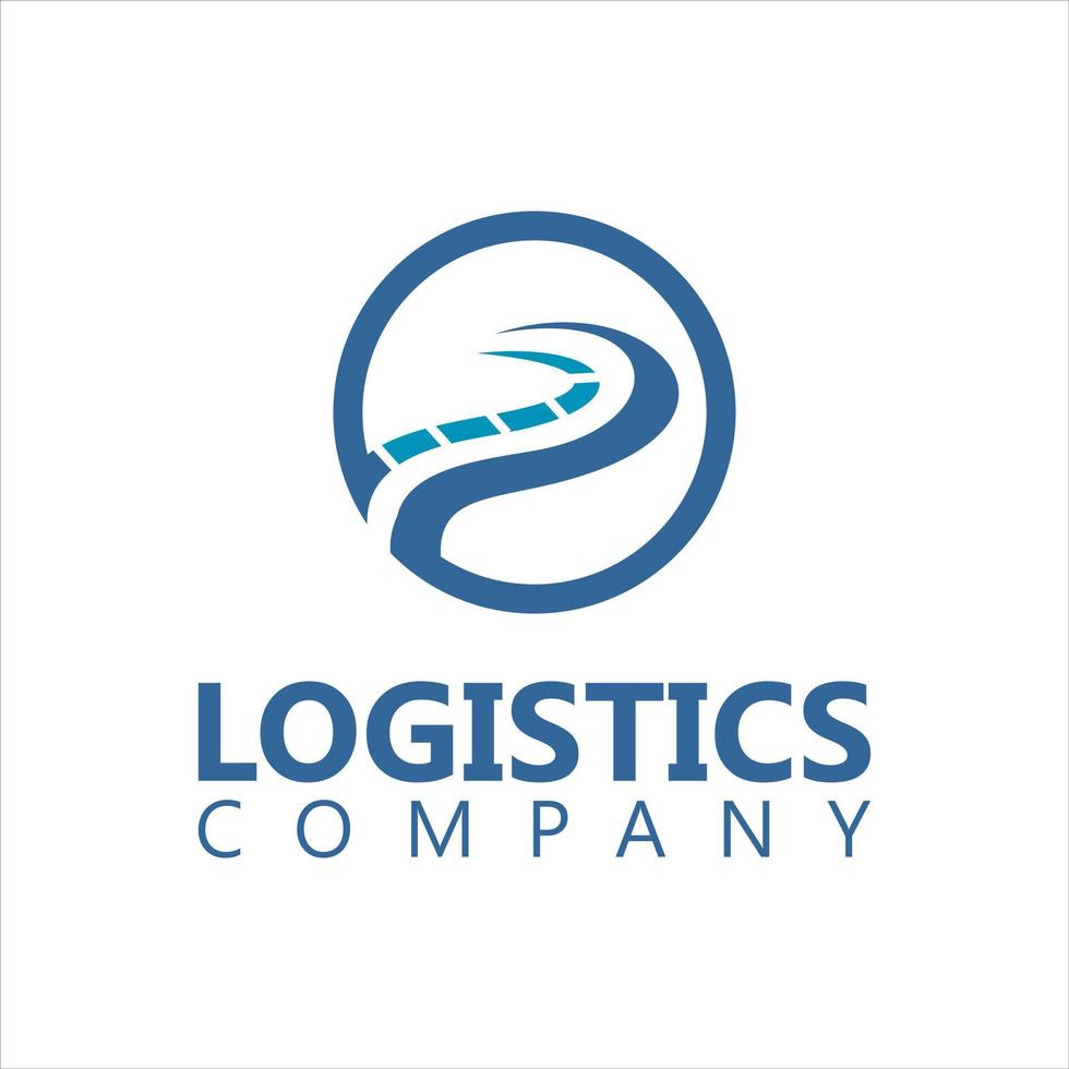 business logo logistisk ikon enkel väg vektor i cirkelram