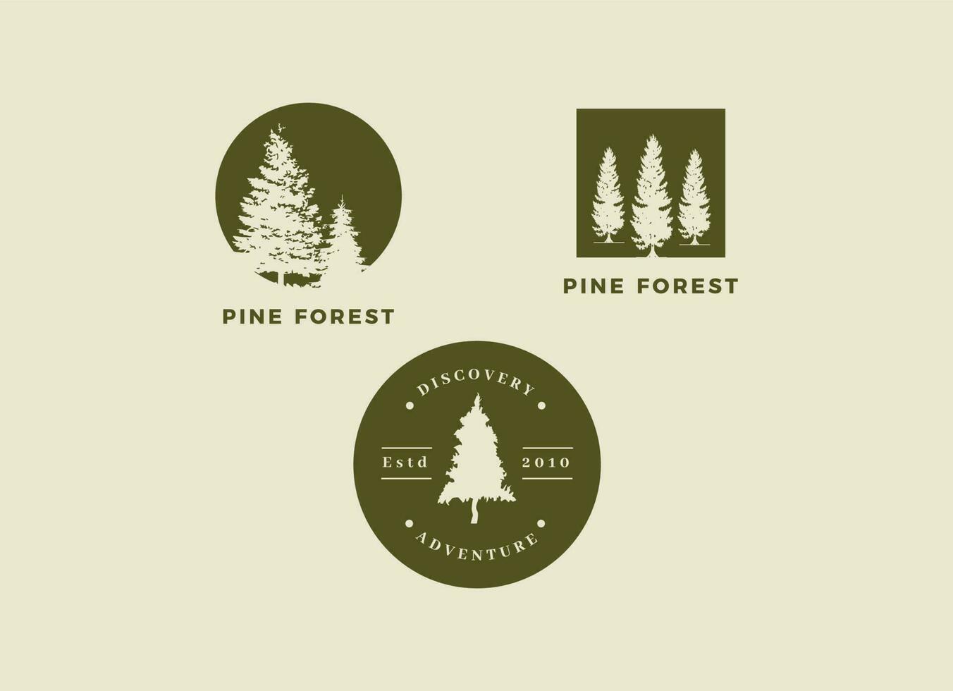 Pinetree-Logo-Design-Vorlage vektor