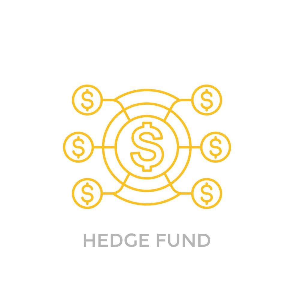Hedgefonds-Symbol auf weiß vektor