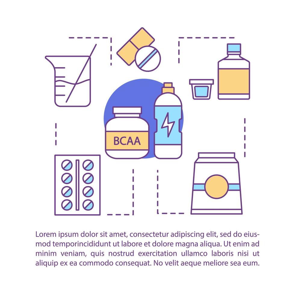 lineare illustration des medikamentenkonzepts. Apotheke. Krankheitsbehandlung. Medizin und Gesundheitswesen. artikel, broschüre, magazinseitenlayout mit textfeldern. Druckdesign. Vektor isoliert Umrisszeichnung