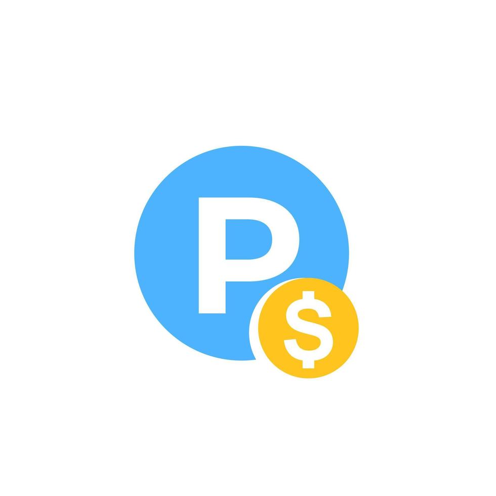 parkering betala vektor ikon