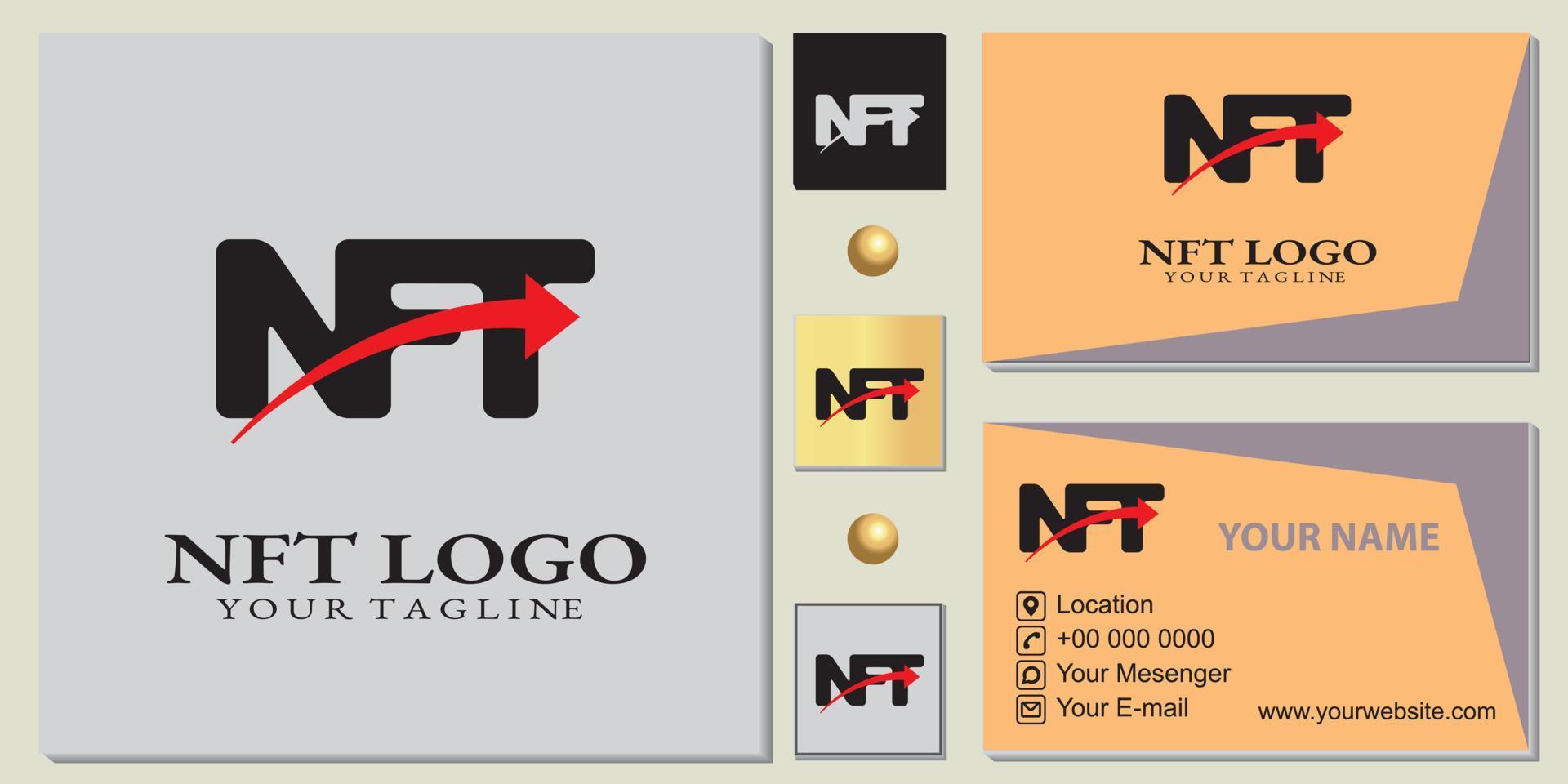 nft-Logo-Premium-Vorlage mit elegantem Visitenkartenvektor eps 10 vektor