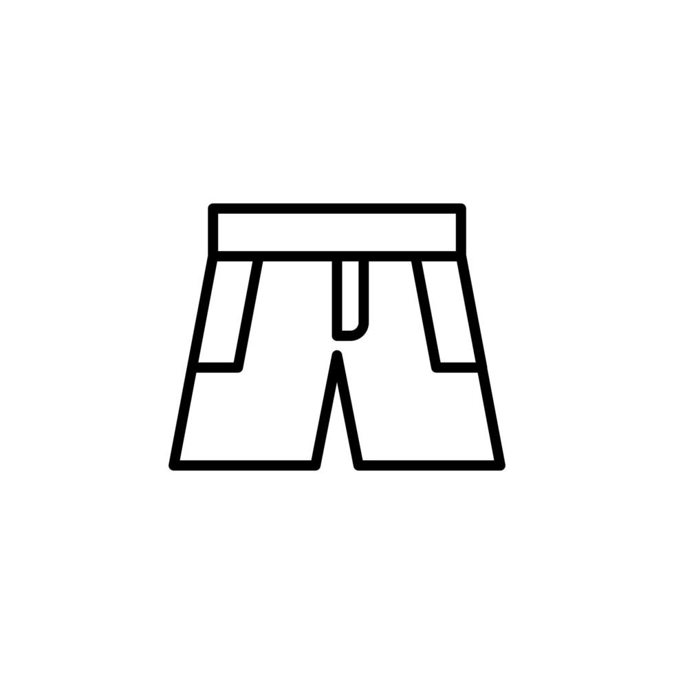 Shorts, Casual, Hosenliniensymbol, Vektor, Illustration, Logo-Vorlage. für viele Zwecke geeignet. vektor