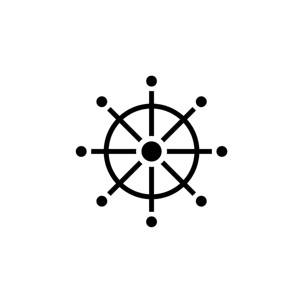 Ruder, Nautik, Schiff, Boot festes Symbol, Vektor, Illustration, Logo-Vorlage. für viele Zwecke geeignet. vektor
