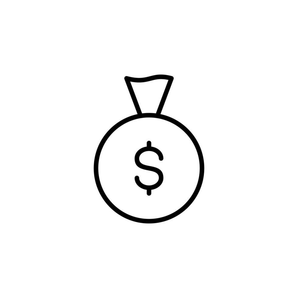 pengar, kontanter, rikedom, betalning linje ikon, vektor, illustration, logotyp mall. lämplig för många ändamål. vektor