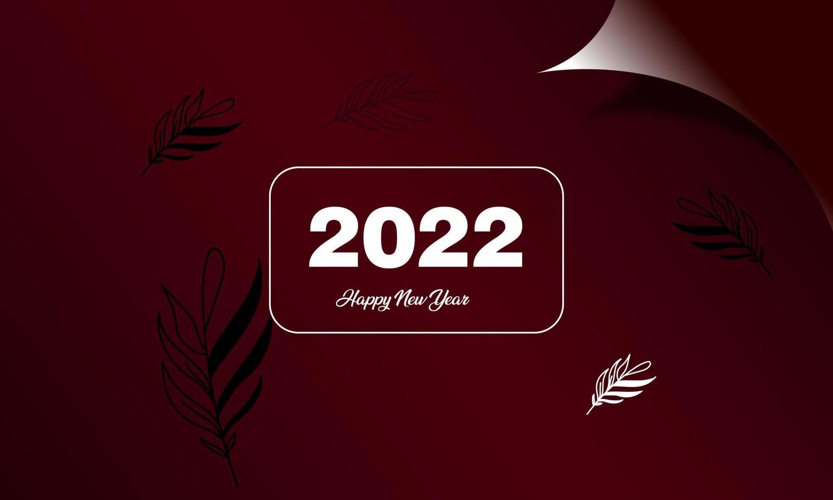 2022 gott nytt år svart och färgglad reklamaffisch eller banderoll med öppet presentpapper. ändra eller öppna konceptet för nyår 2022 med eleganta färger vektor