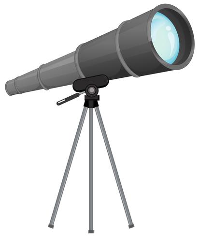 Ett teleskop på wgite bakgrund vektor