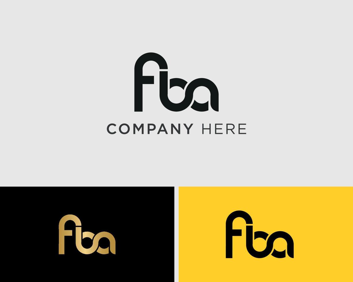 Designvorlage für fba-Brieflogo vektor