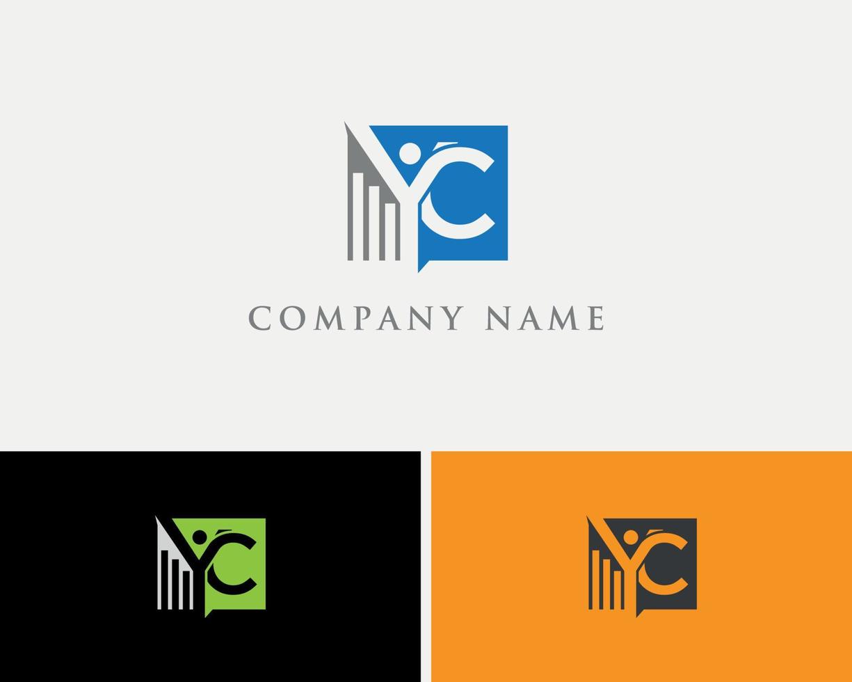 yc Consulting-Logo-Design-Vorlage vektor