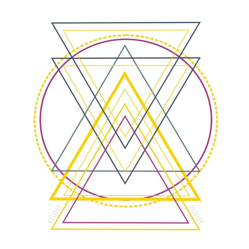 triangel cirkel symbol linje konst vektor design