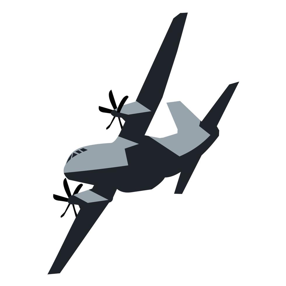 Militärflugzeug-Frachtvektordesign vektor