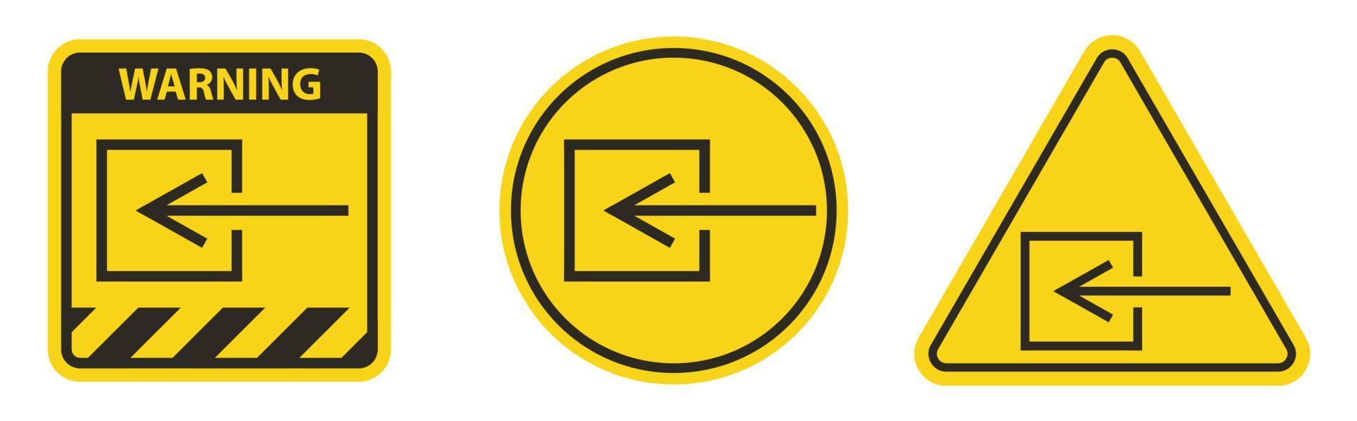 Achtung Eingang Eingang nicht elektrisches Symbol Zeichen auf weißem Hintergrund vektor