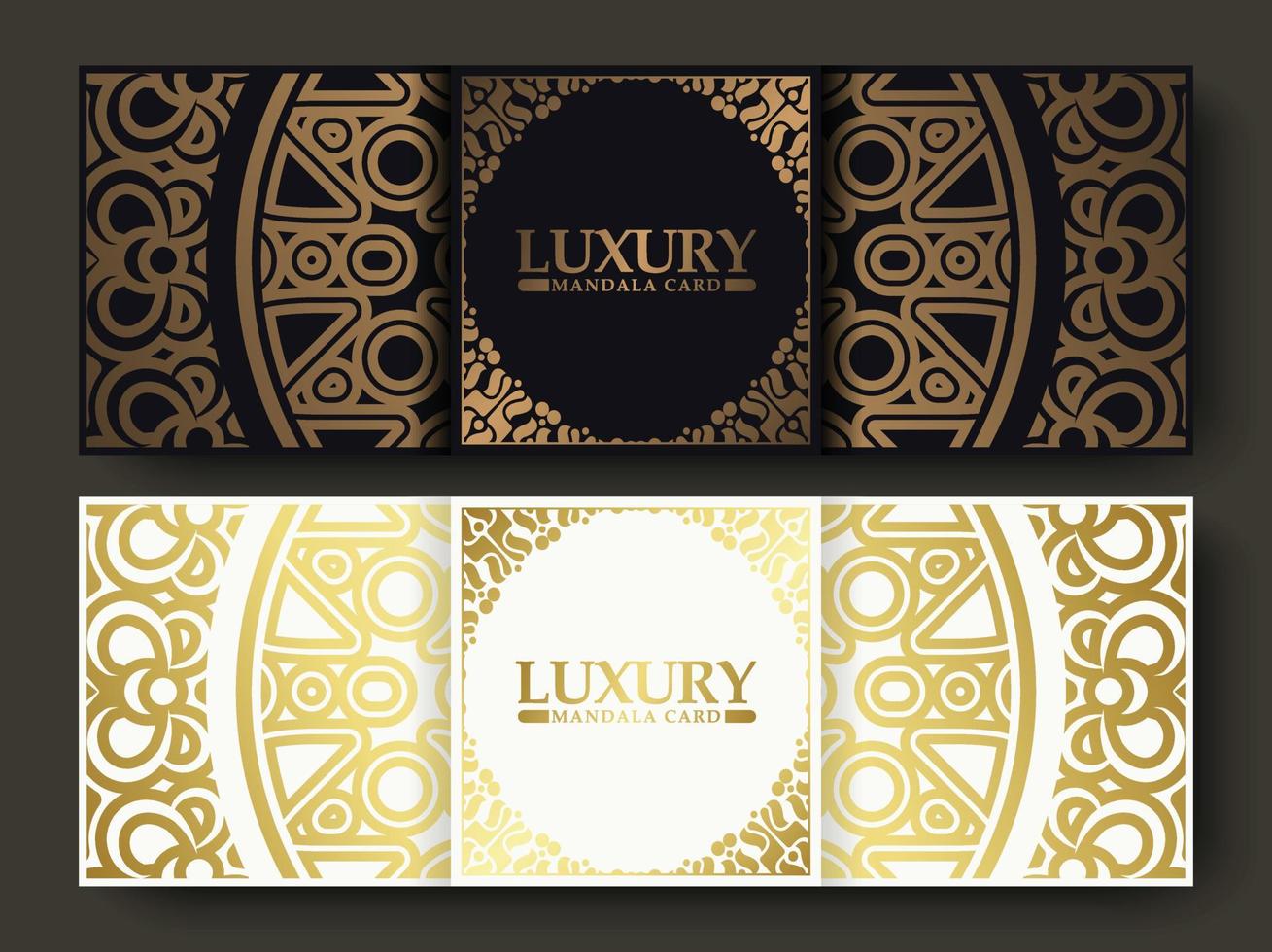 Luxus-Goldmandala-Banner-Kollektion vektor