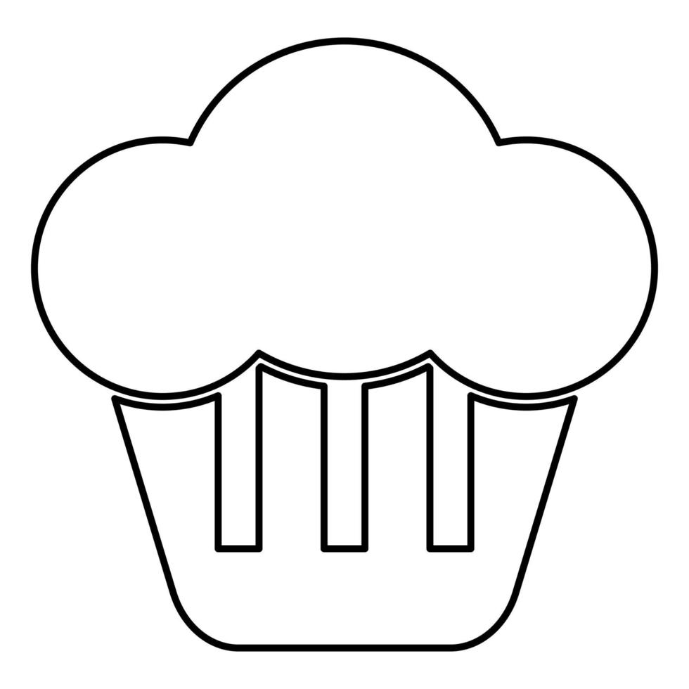 Cupcake Symbol Farbe schwarz Abbildung Flat Style simple Image vektor