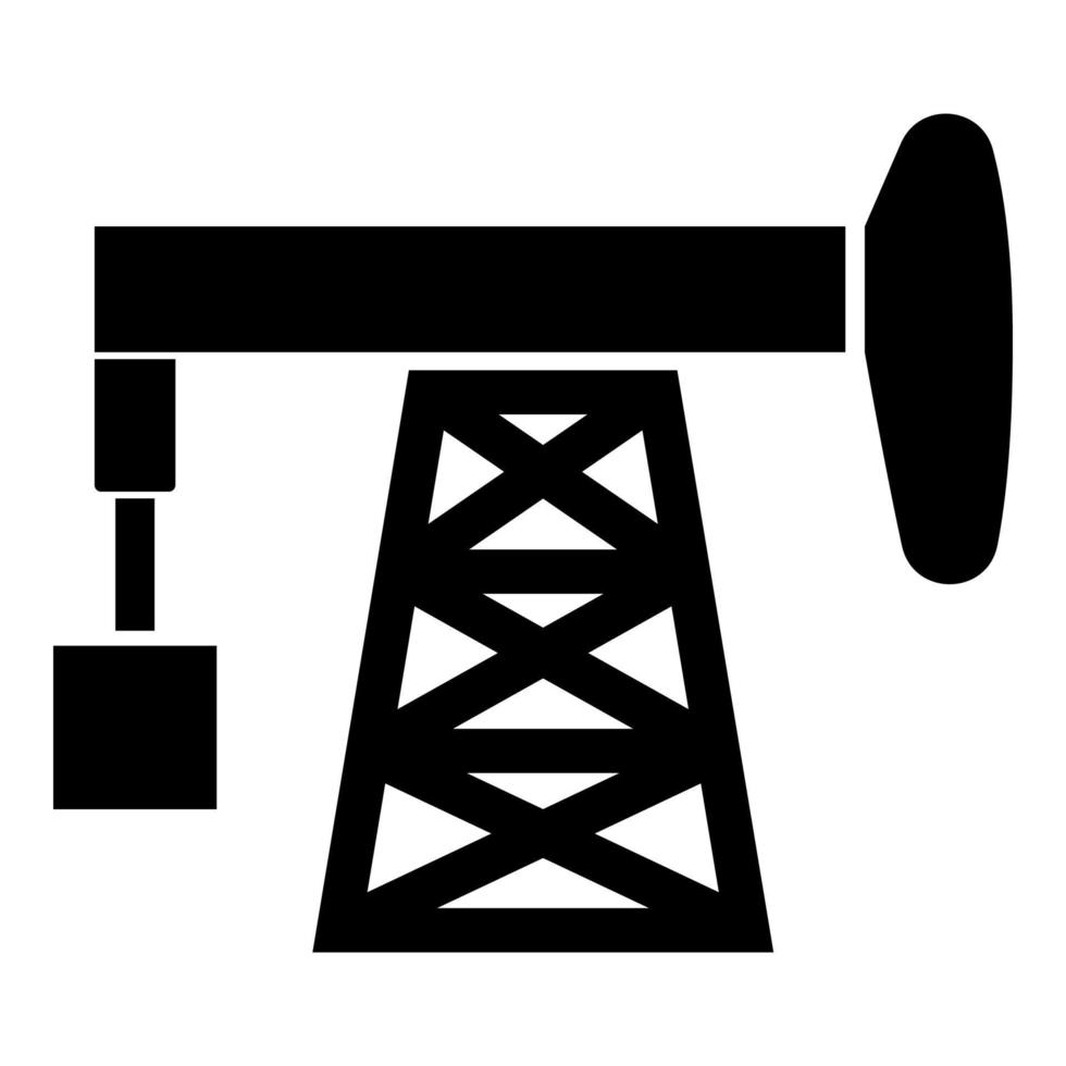 petroleum pump ikonen svart färg illustration platt stil enkel bild vektor