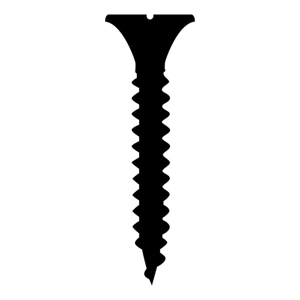 Schraube Symbol Farbe schwarz Abbildung Flat Style simple Image vektor