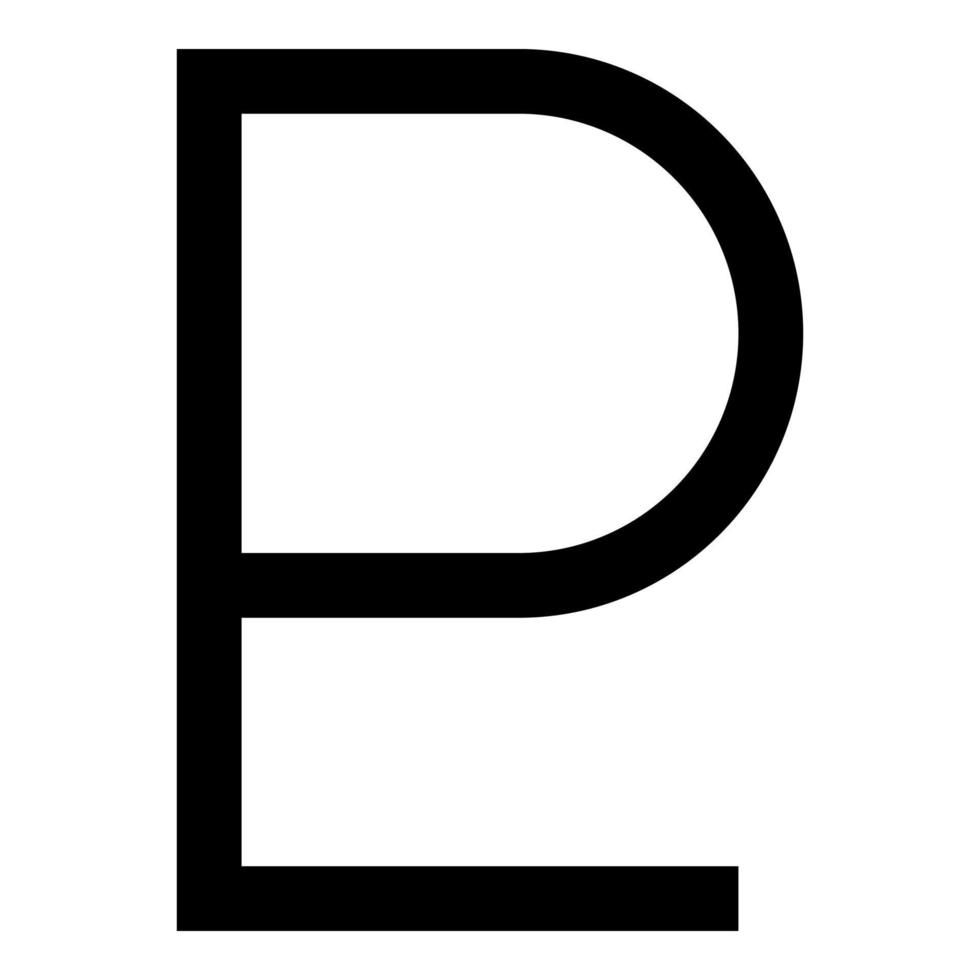 symbol pluto symbol schwarz farbe illustration flacher stil einfaches bild vektor