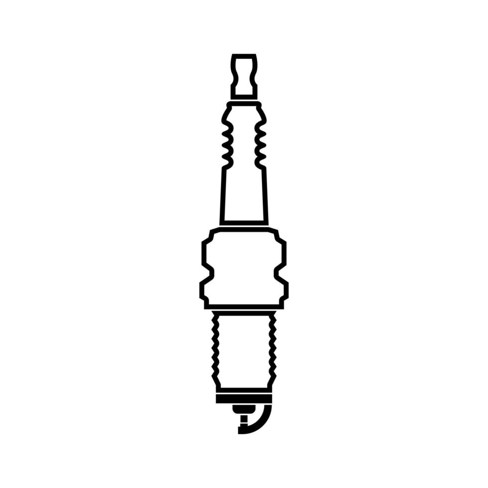 tändstift svart färgikon. vektor