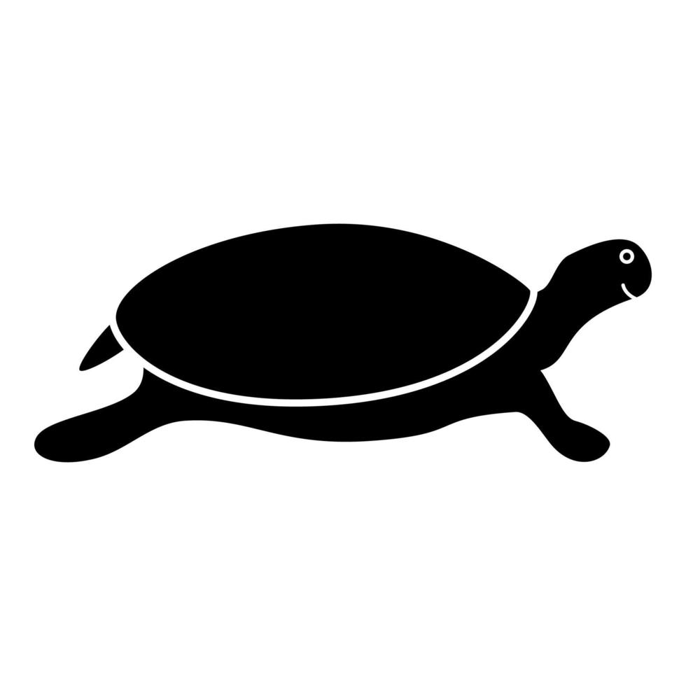 Schildkröte Symbol Farbe schwarz Abbildung Flat Style simple Image vektor