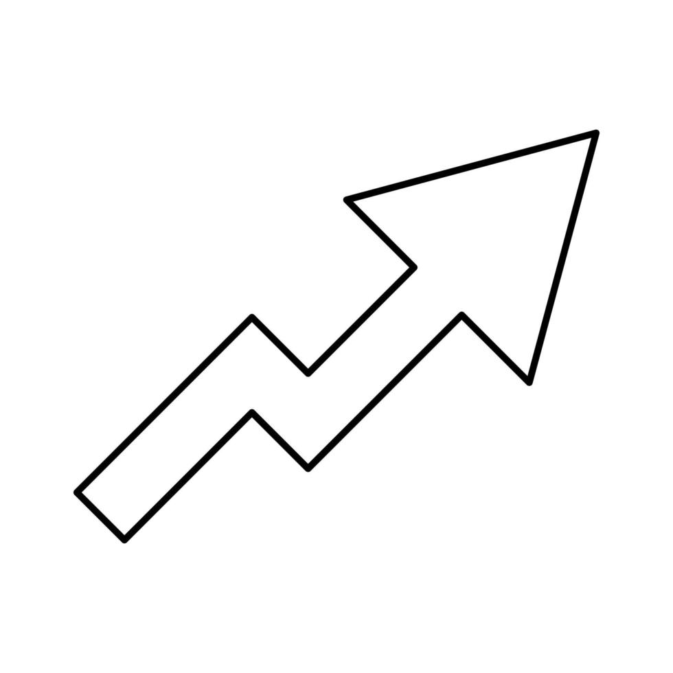 Wachstumsdiagramm schwarzes Farbsymbol . vektor