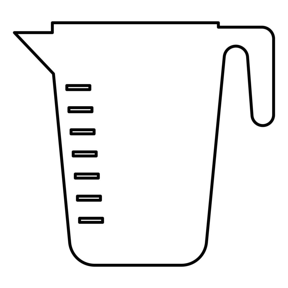 Messkapazität Tasse Symbol Farbe schwarz Abbildung: Flat Style simple Image vektor