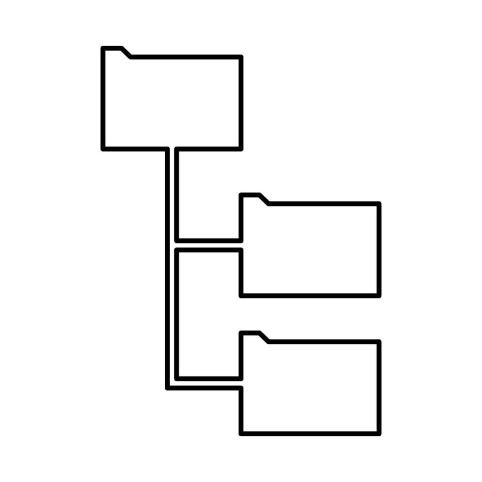 Ordnerstruktur ist das schwarze Symbol . vektor