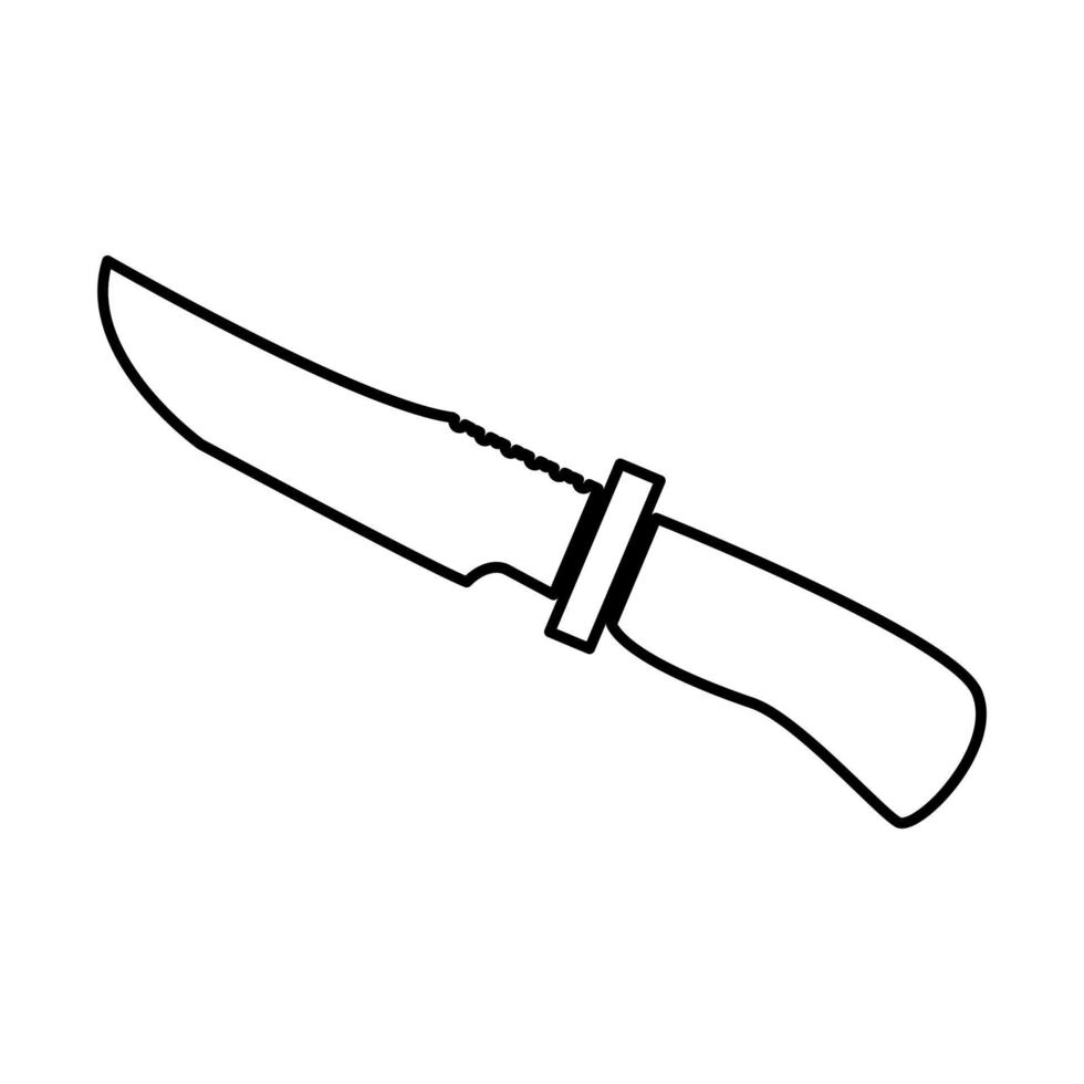 kniv av jägare svart färgikon. vektor