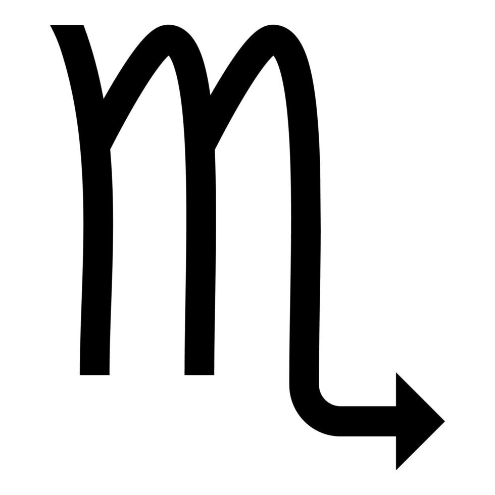 Skorpion symbol Sternzeichen Symbol Farbe schwarz Abbildung: Flat Style simple Image vektor