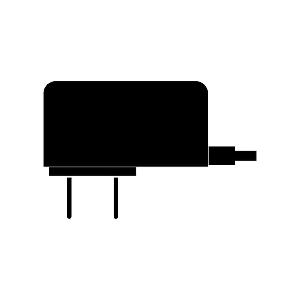Symbol für die schwarze Farbe des Ladegeräts . vektor