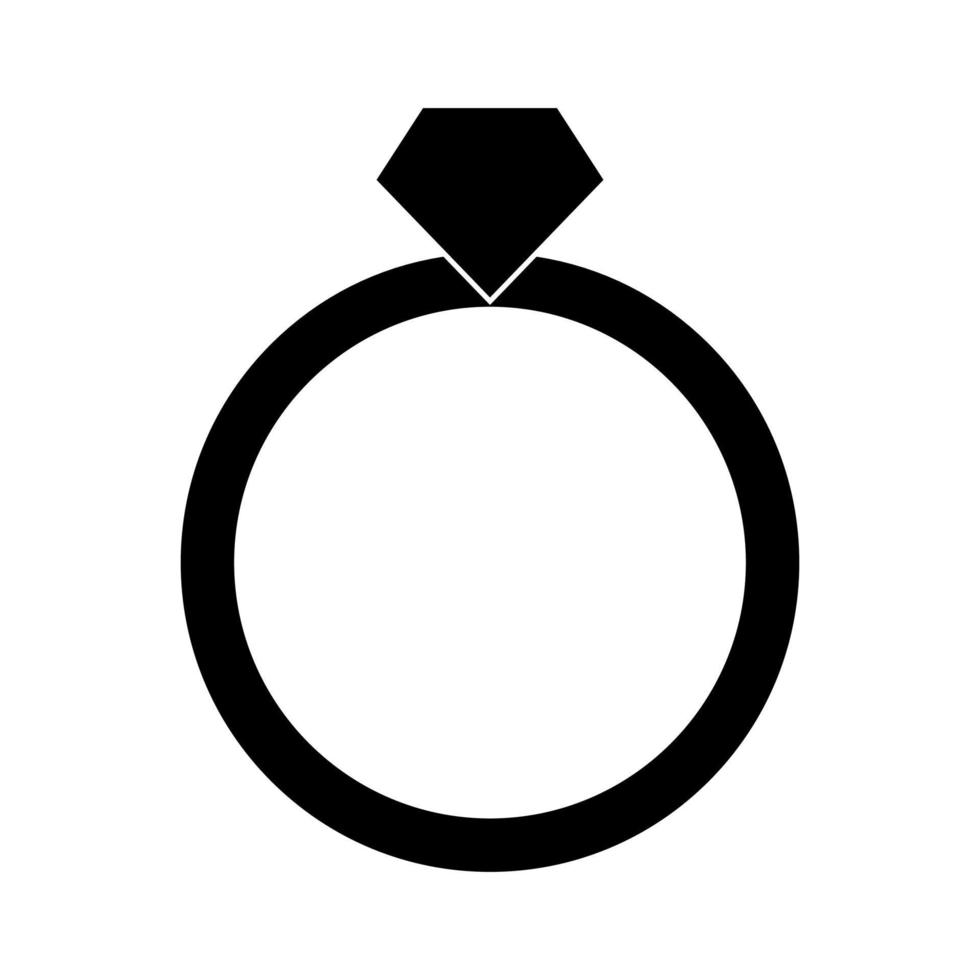 Symbol für die schwarze Farbe des Rings. vektor