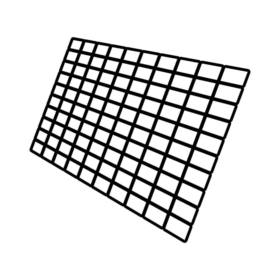 Symbol für schwarze Farbe des Solarmoduls. vektor