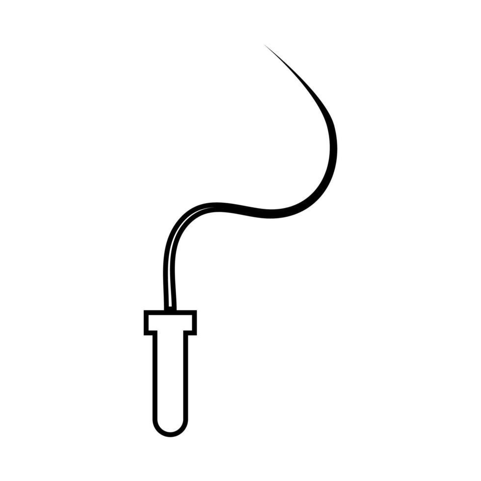 Symbol für schwarze Farbe der Peitsche. vektor