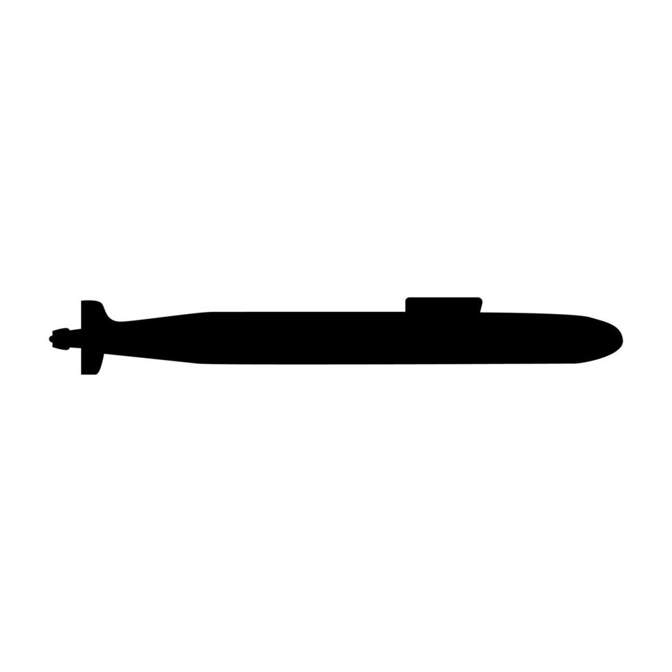 ubåt svart färgikon. vektor