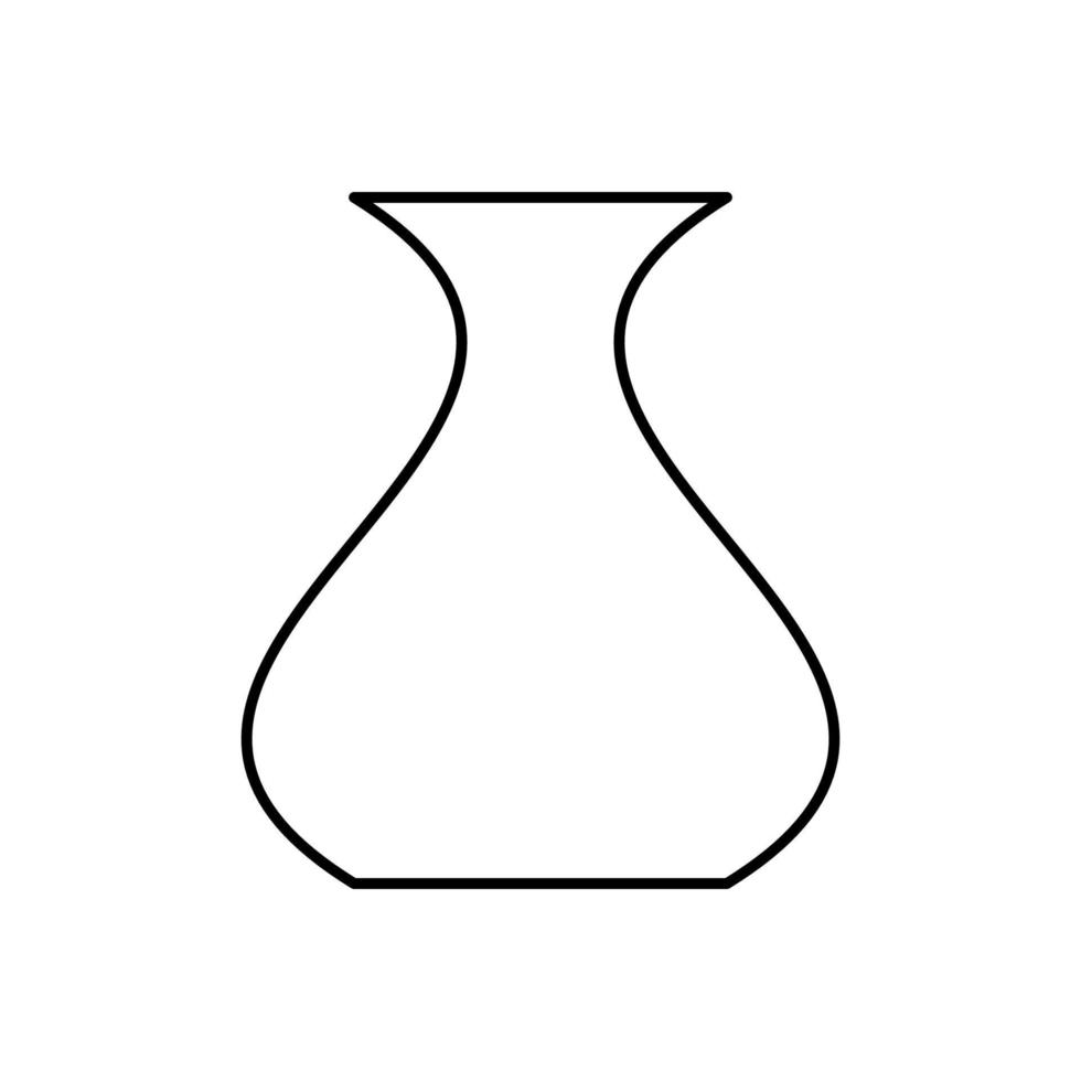 Symbol für schwarze Farbe der Vase. vektor