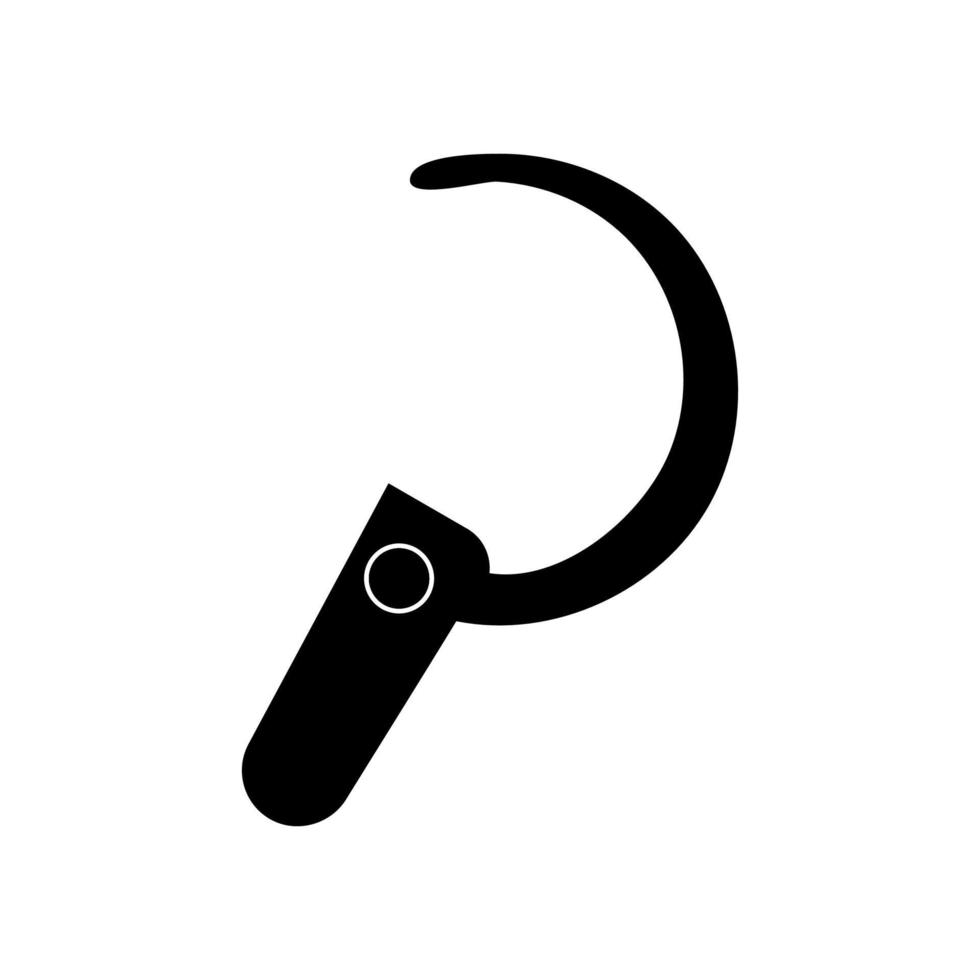 Symbol für die schwarze Farbe des Headsets. vektor