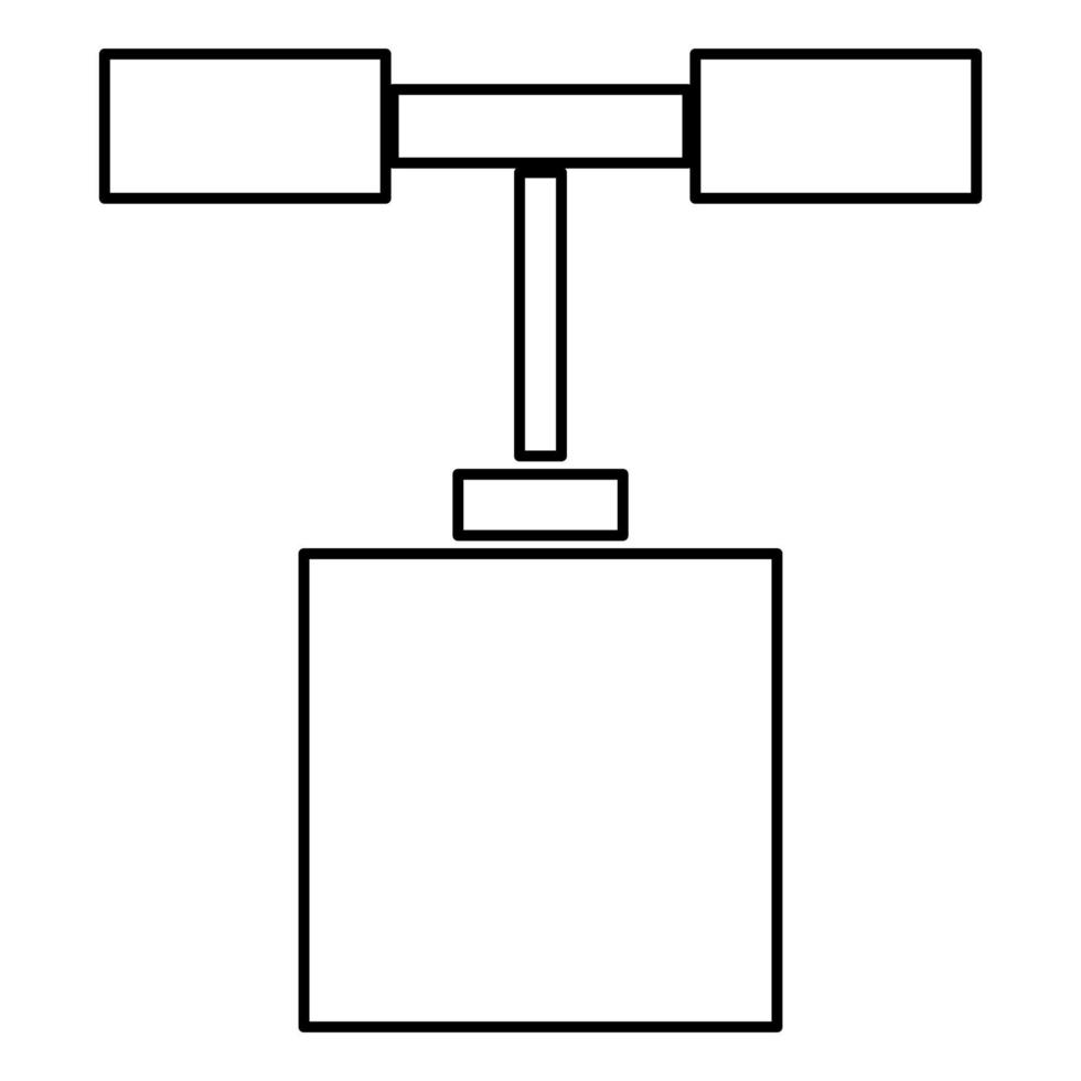 detonator ikonen svart färg illustration platt stil enkel bild vektor